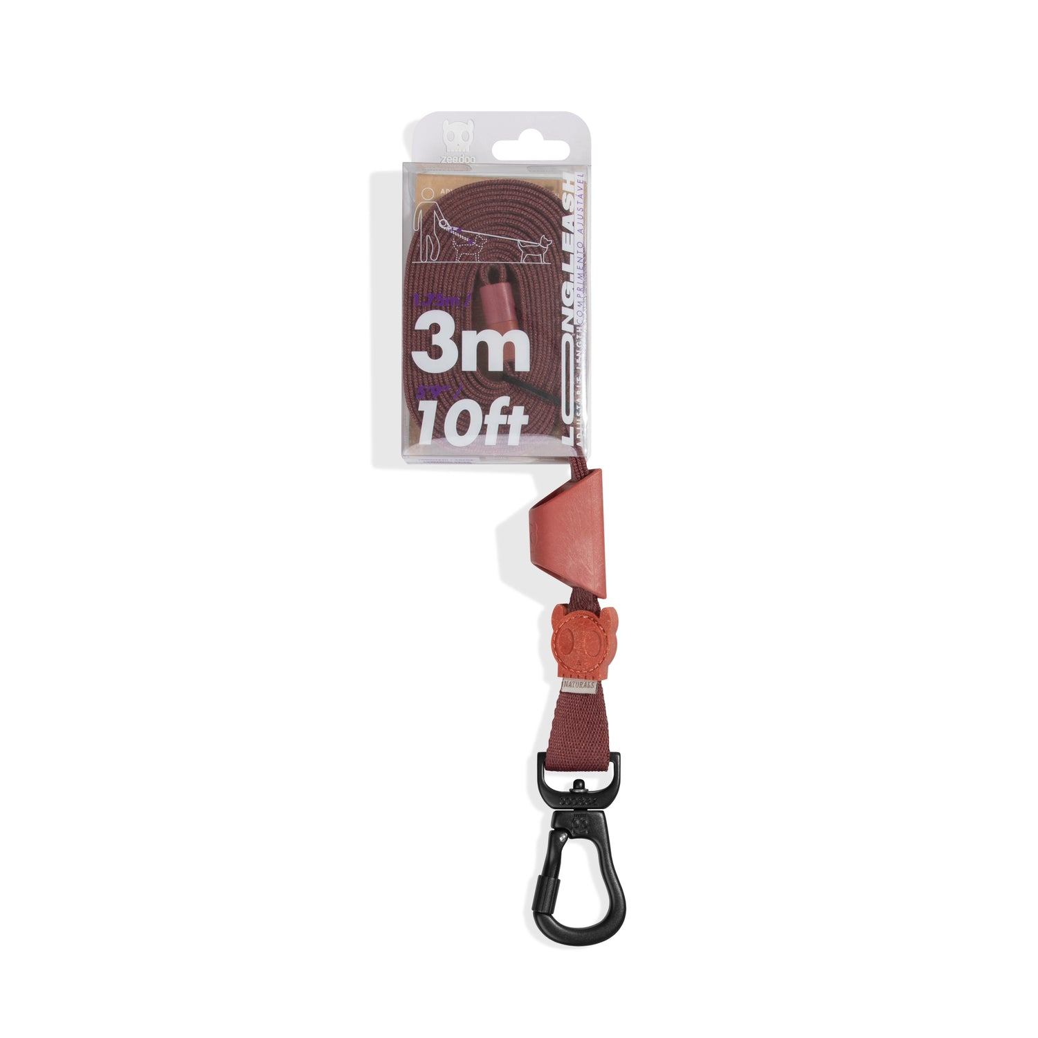 Guinzaglio Allungabile Long Leash Naturals 2.0 Cocoa